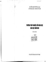 Phương pháp nghiên cứu khoa học giáo dục mầm non 