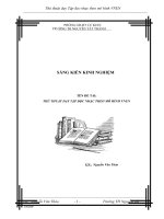 SÁNG KIẾN KINH NGHIỆM         TÊN ĐỀ TÀI: THỦ THUẬT DẠY TẬP ĐỌC NHẠC THEO MÔ HÌNH VNEN