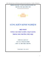 SÁNG KIẾN KINH NGHIỆM  BIỆN PHÁP NÂNG CAO CHẤT LƯỢNG  SOẠN GIẢNG TRONG NHÀ TRƯỜNG TIỂU HỌC