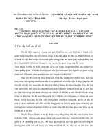 “ TÌM HIỂU, ĐÁNH GIÁ CÔNG TÁC ĐĂNG KÝ ĐẤT ĐAI VÀ CẤP GIẤY CHỨNG NHẬN QUYỀN SỬ DỤNG ĐẤT, QUYỀN SỞ HỮU NHÀ Ở VÀ TÀI SẢN KHÁC GẮN LIỀN VỚI ĐẤT TẠI HUYỆN THUẬN THÀNH  TỈNH BẮC NINH