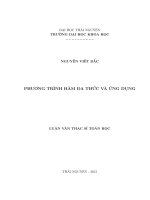 Phương trình hàm đa thức và ứng dụng (LV thạc sĩ)