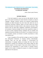 TECHNIQUES AND PRINCIPLES IN LANGUAGE TEACHING 