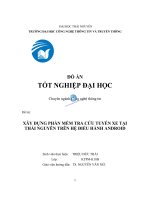 Xây dựng phần mềm tra cứu tuyến xe tại thái nguyên trên hệ điều hành android 