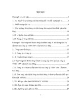 Nâng cao mức độ hài lòng của khách hàng đối với chất lượng dịch vụ cấp nước của công ty TNHH MTV cấp nước cao bằng 