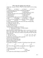 Đề thi ôn tập tốt nghiệp môn sinh học