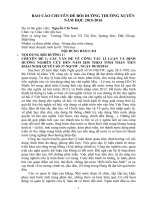 BÁO cáo CHUYÊN đề bồi DƯỠNG THƯỜNG XUYÊN 2015  2016