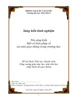 Sáng kiến kinh nghiệm  Một số biên pháp về an toàn giao thông trong trường học