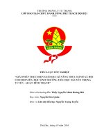 TIỂU LUẬN TỐT NGHIỆP “GIẢI PHÁP THỰC HIỆN GIÁO DỤC KĨ NĂNG THỰC HÀNH XÃ HỘI CHO ĐỘI VIÊN, HỌC SINH TRƯỜNG TIỂU HỌC NGUYỄN TRỌNG TUYỂN – QUẬN BÌNH THẠNH”