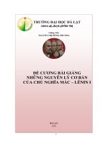 Những Nguyên lí cơ bản của chủ nghĩa Mác Leenin 1