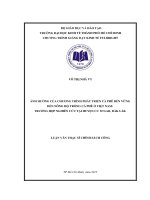 Các yếu tố ảnh hưởng đến nợ xấu tại các ngân hàng thương mại việt nam trên địa bàn TP HCM 