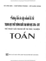 (TOAN)HD ON TAP NHANH KI THI THPTQG 2017, THU THUAT GIAI NHANH DE THI TRAC NGHIEM TOAN, VU VAN BAC