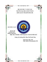 ĐO LƯỜNG SỨC KHỎE THƯƠNG HIỆU BIA TUBORG TRÊN ĐỊA BÀN THÀNH PHỐ HUẾ