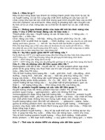 câu hỏi ôn tập hô hấp, tuần hoàn máu, tiêu hóa