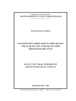 Giải pháp phát triển kinh tế trên địa bàn thị xã Quảng Yên, tỉnh Quảng Ninh theo hướng bền vững (LV thạc sĩ)
