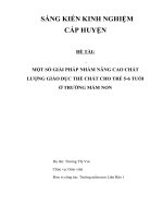 Một số giải pháp nhằm nâng cao chất lượng giáo dục thể chất cho trẻ 5 6 tuổi ở trường mầm non