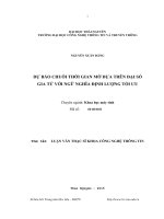 Dự báo chuỗi thời gian mờ dựa trên đại số gia tử với ngữ nghĩa (LV thạc sĩ)