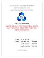 bảo vệ mẫu đặc trưng sinh trắc gương mặt trong xác thực trên thiết bị di động thông minh 