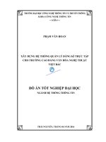 Xây dựng hệ thống quản lý đăng ký thực tập cho trường cao đẳng văn hóa nghệ thuật việt bắc 