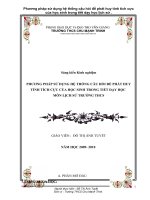 Phương pháp sử dụng hệ thống câu hỏi để phát huy tính tích cực của học sinh trong tiết dạy học lịch sử’’ 