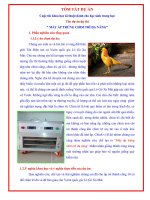 TÓM TẮT DỰ ÁN Cuộc thi khoa học kĩ thuật dành cho học sinh trung học Tên dự án dự thi “ MÁY ẤP TRỨNG CHIM TRĨ ĐA NĂNG”