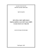 Bất đẳng thức biến phân trong không gian hữu hạn chiều và bài toán cực trị lồi (LV thạc sĩ)