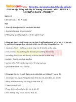 Giải bài tập Tiếng Anh lớp 9 Chương trình mới Unit 12 SKILLS 2, LOOKING BACK  PROJECT 