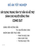 Đồ án trung tâm tư vấn tâm lý LGBT COME OUT