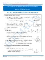 [ Cộng đồng học sinh lớp 11 ] TUYỆT CHIÊU XỬ LÍ BÀI TOÁN  ĐƯỜNG THẲNG VUÔNG GÓC MẶT PHẲNG