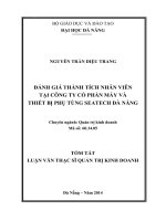 Đánh giá thành tích nhân viên tại Công ty Cổ phần Máy và thiết bị phụ tùng Seatech Đà Nẵng