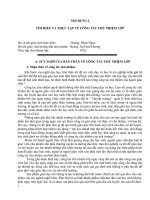 TÌM HIỂU VÀ THỰC TẬP VỀ CÔNG TÁC CHỦ NHIỆM LỚP