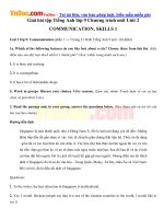 Giải bài tập Tiếng Anh lớp 9 Chương trình mới Unit 2 COMMUNICATION, SKILLS 1 