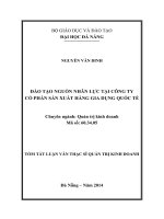 Đào tạo nguồn nhân lực tại Công ty Cổ phần Sản xuất Hàng gia dụng Quốc tế