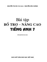 Bai tap bo tro nang cao tieng anh 7