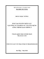 Đào tạo nguồn nhân lực tại Công ty Cổ phần Tư vấn Xây dựng Công trình Giao thông 5
