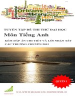 Tuyển tập đề thi thử tiếng anh có đáp án chi tiêt