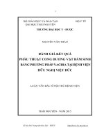 Đánh giá kết quả phẫu thuật cong dương vật bẩm sinh bằng phương pháp Yachia tại bệnh viện Hữu Nghị Việt Đức (LV thạc sĩ)