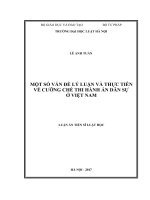 Một số vấn đề lý luận và thực tiễn về cưỡng chế thi hành án dân sự ở việt nam 