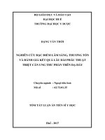 Nghiên cứu đặc điểm lâm sàng, thương tổn và đánh giá kết quả lâu dài phẫu thuật triệt căn ung thư phần trên dạ dày (tt)
