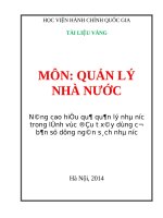 Nâng cao hiệu quả quản lý nhà nước trong lĩnh vực đầu tư xây dựng cơ bản