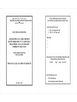 Ảnh hưởng của thể chế đến quyết định đầu tư và kết quả hoạt động của các doanh nghiệp ở việt nam (tt) 