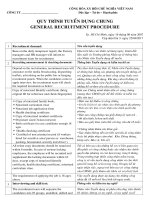 Quy trinh tuyen dung - Recruitment Procedure (update 2017)