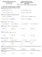 De thi HK2 co dap an TN  giai chi tiet TL 