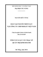Đào tạo nguồn nhân lực tại Công ty Chevrolet Việt Nam