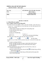 ĐỀ THI học kì 2 KHỐI 7  co đáp án