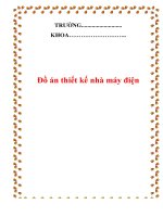 Đồ án thiết kế nhà máy điện