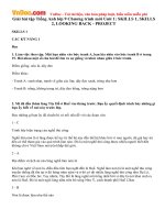 Giải bài tập Tiếng Anh lớp 9 Chương trình mới Unit 1: SKILLS 1, SKILLS 2, LOOKING BACK  PROJECT 