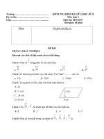 Đề kiểm tra định kì giữa kì II lớp 4 môn toán