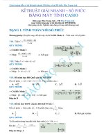 CASIO GIAI CAC DANG BAI TAP SO PHUC NHANH LOP 12 