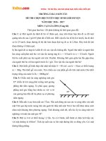 Đề thi chọn đội tuyển học sinh giỏi cấp huyện môn Vật lý lớp 8 trường THCS Sơn Tây, Hà Tĩnh năm học 2016  2017 vòng 2 