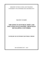 TÁC ĐỘNG của nợ CÔNG và lạm PHÁT lên TĂNG TRƯỞNG KINH tế ở các nước ĐANG PHÁT TRIỂN astract engliehs 